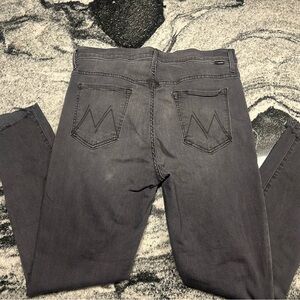 Mother “the stunner ankle step fray” Gray Denim Jeans -33